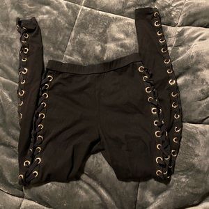 Lace up leggings
